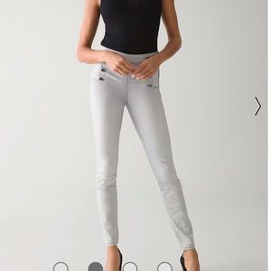 NWT WHBM high Rise Sailor Button Skinny Jeans Shadow Mist Sz 8 Reg Side Zipper